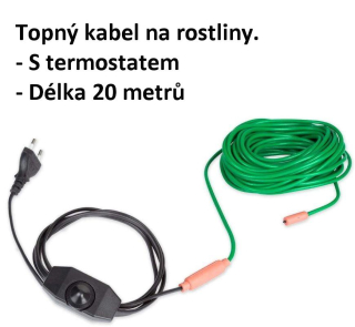 Topný kabel s termostatem 20m